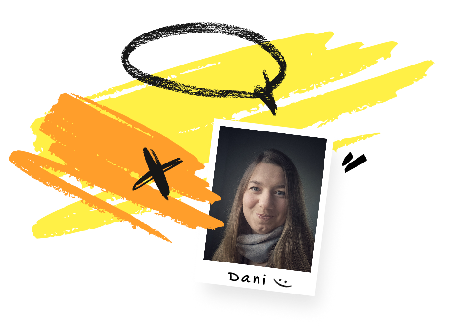Daniela Hellmann – Polaroid-Foto mit handgezeichneten Doodles